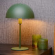 Lampada da tavolo con struttura in acciaio e diffusore a forma di fungo