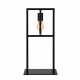 Lampada da tavolo con struttura in metallo dal design moderno ed elegante