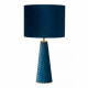 Lampada da tavolo con struttura moderna in metallo e paralume in cotone