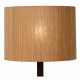 Lampada da tavolo dal design moderno con base in metallo e paralume in rotan