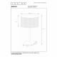 Lampada da tavolo dal design moderno con base in metallo e paralume in rotan