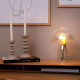 Lampada da tavolo dal design moderno con diffusore in vetro