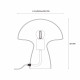 Lampada da tavolo dal design moderno con diffusore in vetro