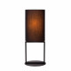 Lampada da tavolo di design con struttura in acciaio e diffusore in tessuto