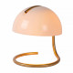 Lampada da tavolo di design con struttura in metallo e diffusore in vetro