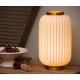 Lampada da tavolo grande con struttura in metallo e diffusore in porcellana