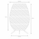 Lampada da tavolo grande da esterno a led ricaricabile con diffusore in rattan