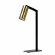 Lampada da tavolo in acciaio con faretto orientabile dal design moderno