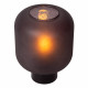 Lampada da tavolo in metallo dal design moderno con diffusore in vetro