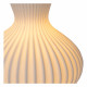 Lampada da tavolo in porcellana dalle linee sinuose e moderne