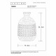 Lampada da tavolo in porcellana traforata moderna a forma di vaso piccola