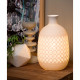 Lampada da tavolo in porcellana traforata moderna a forma di vaso piccola