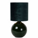 Lampada da tavolo in vetro dal design moderno con diffusore in tessuto