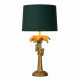 Lampada da tavolo moderna con base in materiale sintetico e paralume in cotone
