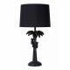 Lampada da tavolo moderna con base in materiale sintetico e paralume in cotone