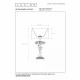 Lampada da tavolo moderna con base in materiale sintetico e paralume in cotone
