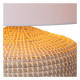 Lampada da tavolo moderna base in rattan e diffusore in tessuto