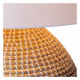 Lampada da tavolo moderna con base in rattan e diffusore in tessuto