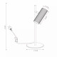 Lampada da tavolo moderna con struttura in alluminio e diffusore orientabile