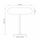 Lampada da tavolo moderna con struttura in metallo e diffusore in vetro