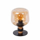 Lampada da tavolo moderna struttura in legno con diffusore in vetro