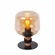 Lampada da tavolo moderna struttura in legno con diffusore in vetro