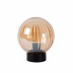 Lampada da tavolo moderna struttura in metallo con diffusore in vetro