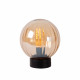Lampada da tavolo moderna struttura in metallo con diffusore in vetro