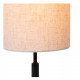 Lampada da tavolo moderna struttura in metallo con diffusore ovale in tessuto