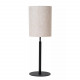 Lampada da tavolo moderna struttura in metallo con diffusore ovale in tessuto