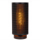 Lampada da tavolo moderna struttura in metallo e diffusore in rattan
