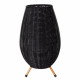 Lampada da tavolo piccola da esterno a led ricaricabile con diffusore in rattan