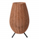 Lampada da tavolo piccola da esterno a led ricaricabile con diffusore in rattan