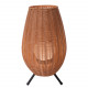 Lampada da tavolo piccola da esterno a led ricaricabile con diffusore in rattan