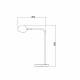 Lampada da tavolo ricaricabile con diffusore a LED dimmerabile orientabile