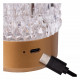 Lampada da tavolo ricaricabile in metallo e diffusore a led in acrilico