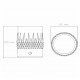 Lampada da tavolo ricaricabile in metallo e diffusore a led in acrilico