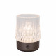Lampada da tavolo ricaricabile in metallo e diffusore a led in acrilico