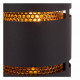 Lampada da tavolo rotonda con diffusore in metallo dal design moderno