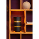 Lampada da tavolo rotonda con diffusore in metallo dal design moderno