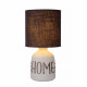 Lampada da tavolo shabby chick con struttura in ceramica e diffusore in cotone