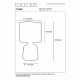 Lampada da tavolo shabby chick con struttura in ceramica e diffusore in cotone