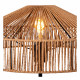 Lampada da tavolo struttura in metallo e diffusore in carta dal design rustico