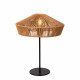 Lampada da tavolo struttura in metallo e diffusore in carta dal design rustico
