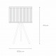 Lampada da tavolo struttura in metallo e diffusore in rattan moderna