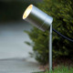 Lampada da terra a led da giardino in acciaio con diffusore orientabile