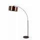 Lampada da terra ad arco con struttura in metallo dal design moderno
