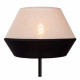 Lampada da terra con base in metallo e diffusore in lino