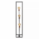 Lampada da terra con struttura e base in metallo con 3 diffusori design minimal