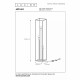 Lampada da terra con struttura e base in metallo con 3 diffusori design minimal